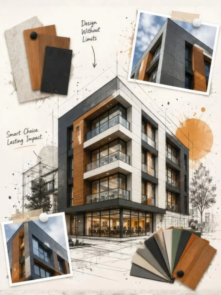 HPL façade design moodboard