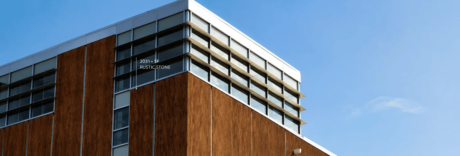 Wood-look HPL wall cladding.